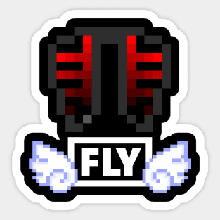 Elytra Red Stripes White Sticker